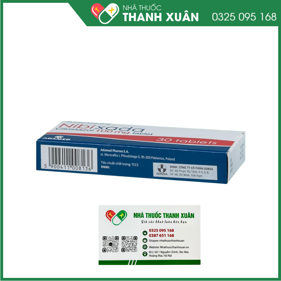 Nibixada 100mg cải thiện vận động ở bệnh nhân bị đau cách hồi ở chân